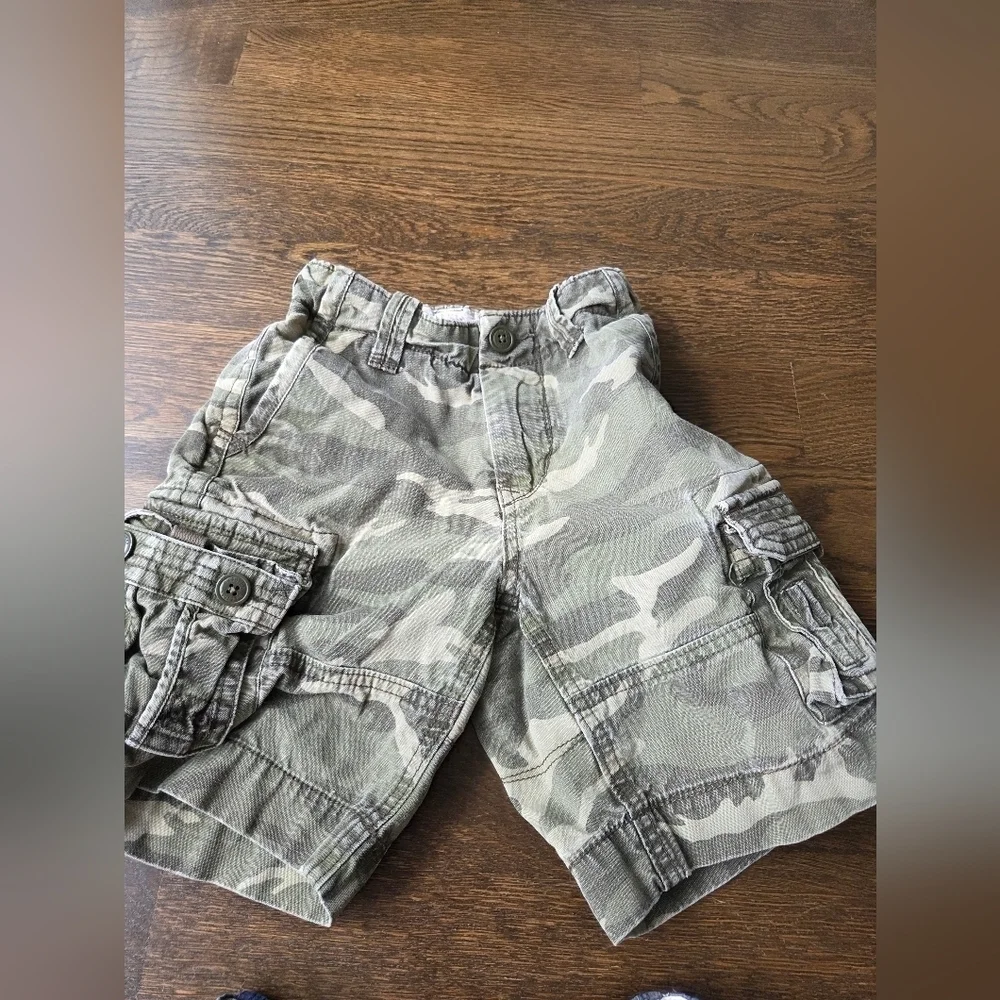 GAP Kids Camouflage and Plaid Cargo Shorts Set Of 2